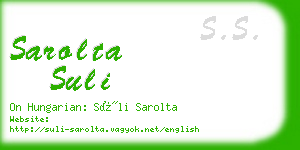 sarolta suli business card